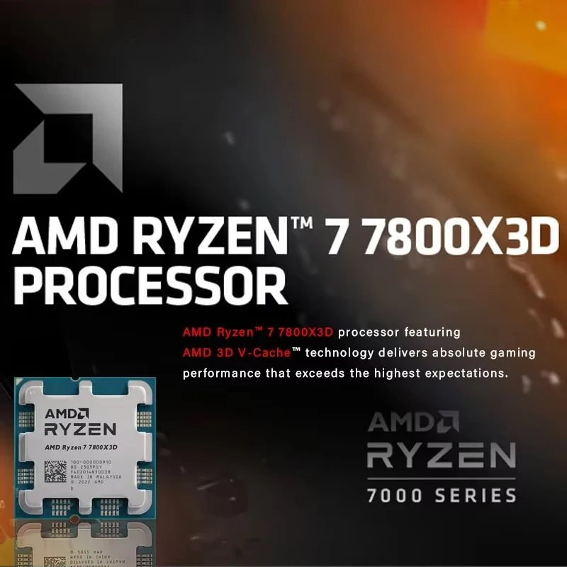 PROCESADOR AMD Ryzen 7 7800X3D R7 7800X3D 5,0 GHz 8-Core 16-Thread CPU procesador 5nm 96M Socket AM5 placa base compatible con X670/B650 - imagen 5