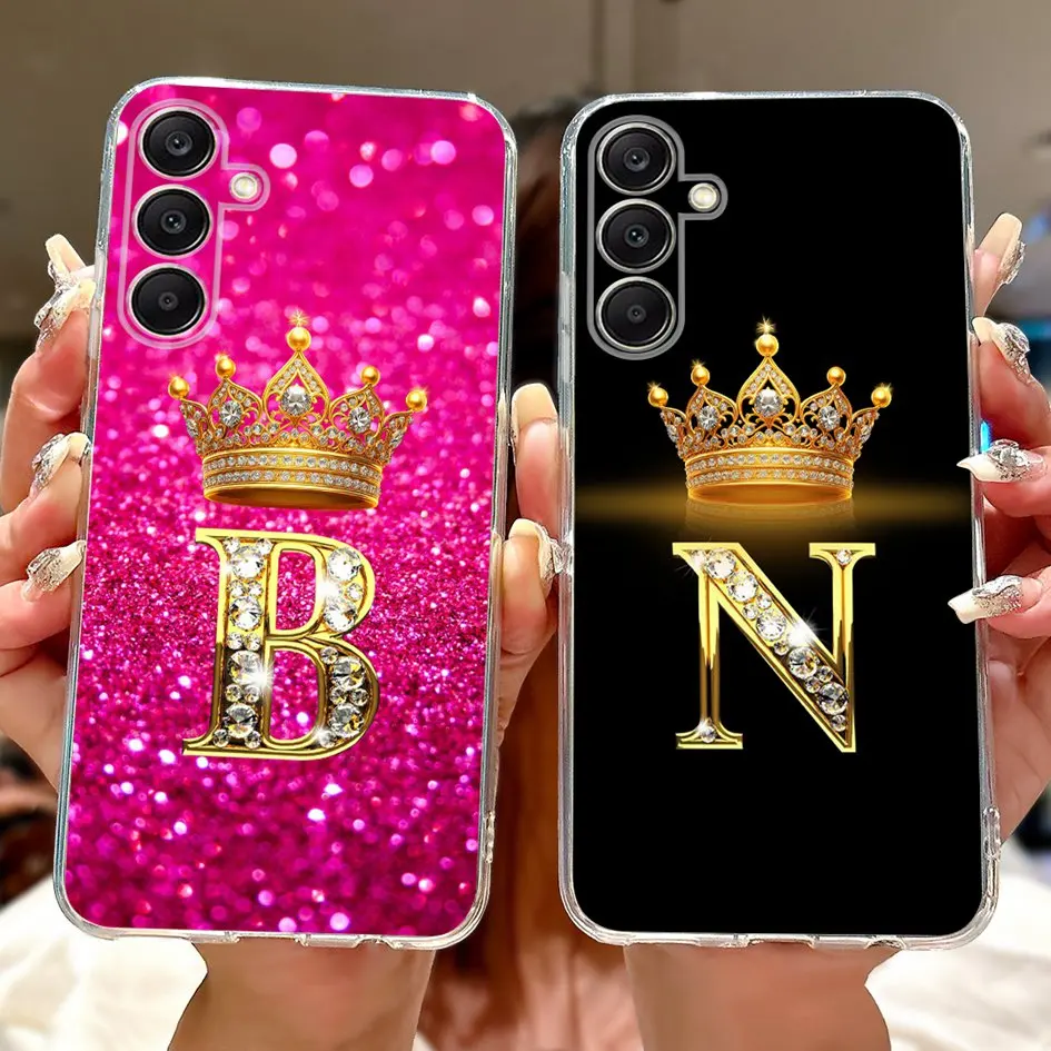Funda para Samsung Galaxy A15 A25 A35 A55 5G, funda de teléfono con letras bonitas, fundas de silicona suaves transparentes para Samsung A25 5G SM-A256B