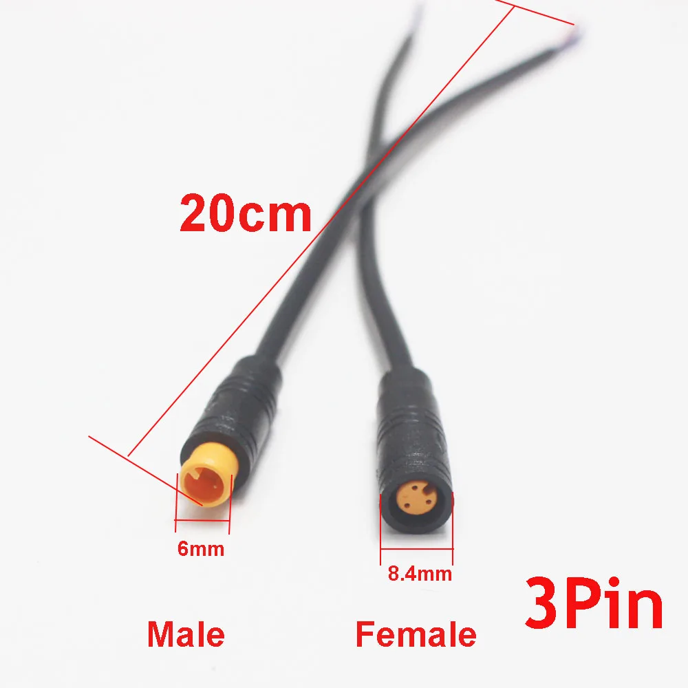 1 par M6 2 3 4 5 6 pines macho hembra Julet bicicleta eléctrica conector de clavija impermeable Scooter Cable de freno enchufe Sensor de señal - imagen 3