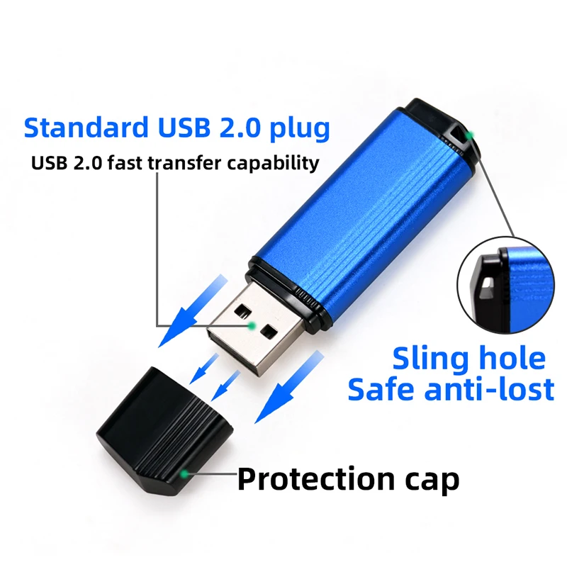 Unidades Flash USB de Metal 64GB 100% Capacidad Memoria Real Stick 32GB Llavero Pen Drive 16GB Mini Regalo de Negocios Creativo Pendrive - imagen 3
