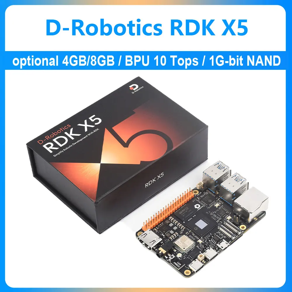 Placa de desarrollo RDK X5, Horizon Sunrise 5 d-robotics Cortex A55, 10TOPs, transformador/RWKV/ocupación/percepción ESTÉREO