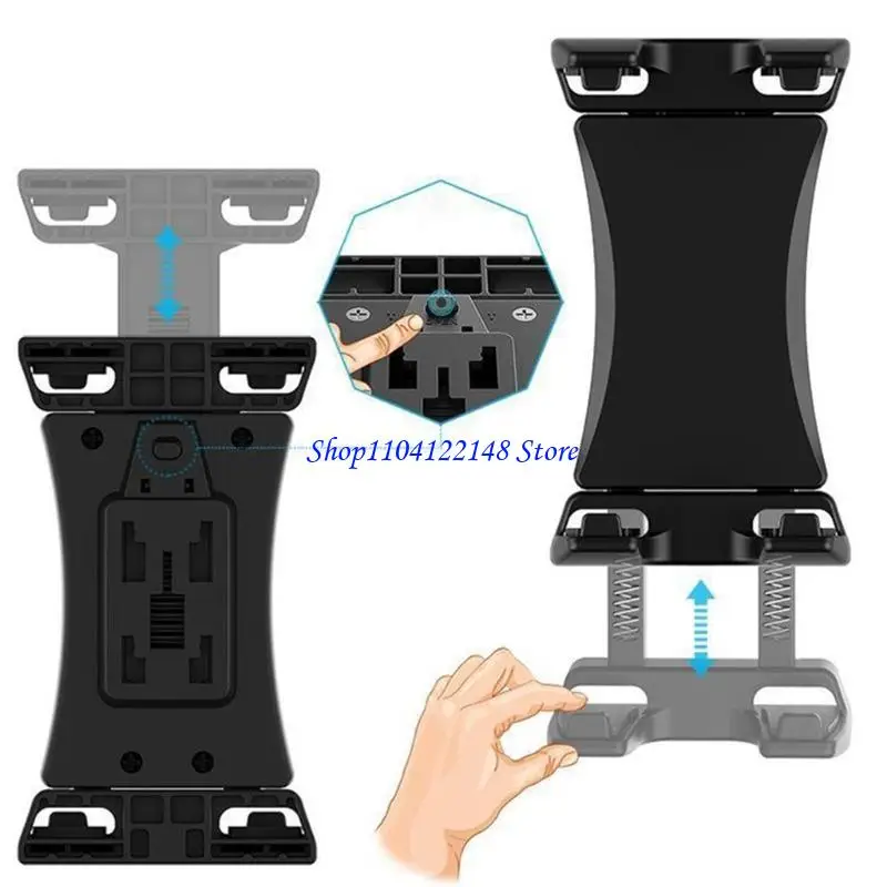 Monte del soporte tableta P9FA 7-12 pulgadas, soporte para almohadillas teléfono bicicleta giratoria soporte para - imagen 5