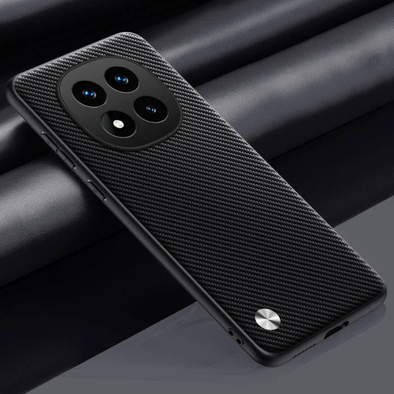 Para Redmi Note 14 Pro Funda de cuero PU de fibra de carbono, funda rígida antigolpes para Redmi Note 14 5G - imagen 5