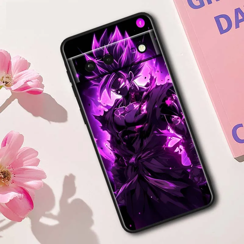 Funda de teléfono negra creativa d-dragon Ball Saiyan para Google Pixel 9 8 7 6 5 4 9a 8A 7a 6a 5A 4A 5XL XL Pro 5G - imagen 3