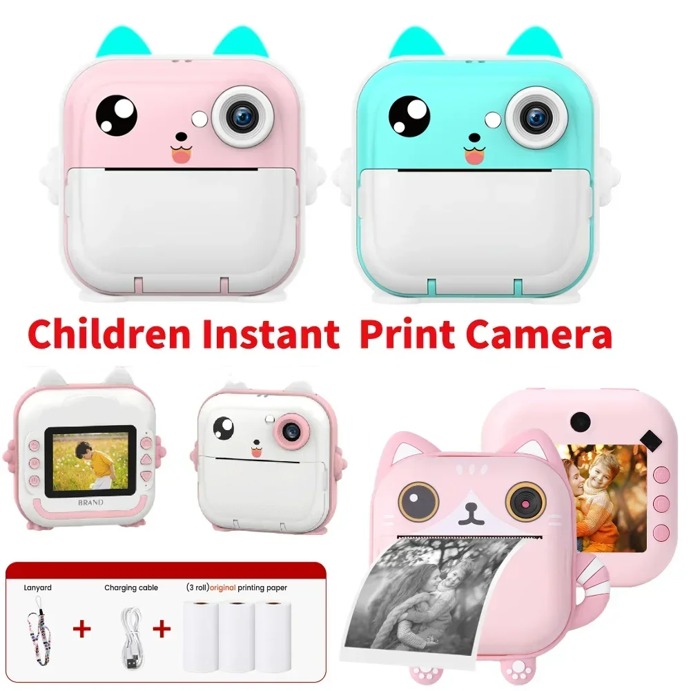 Cámara fotográfica Digital para niños con impresora térmica, cámara para niños, impresión instantánea, grabación de vídeo, tomar fotografías, regalo de cumpleaños para niña y niño - imagen 3