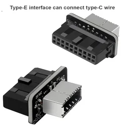 Adaptador USB 3.0 19/20 pines a Tipo E 90° para placa base