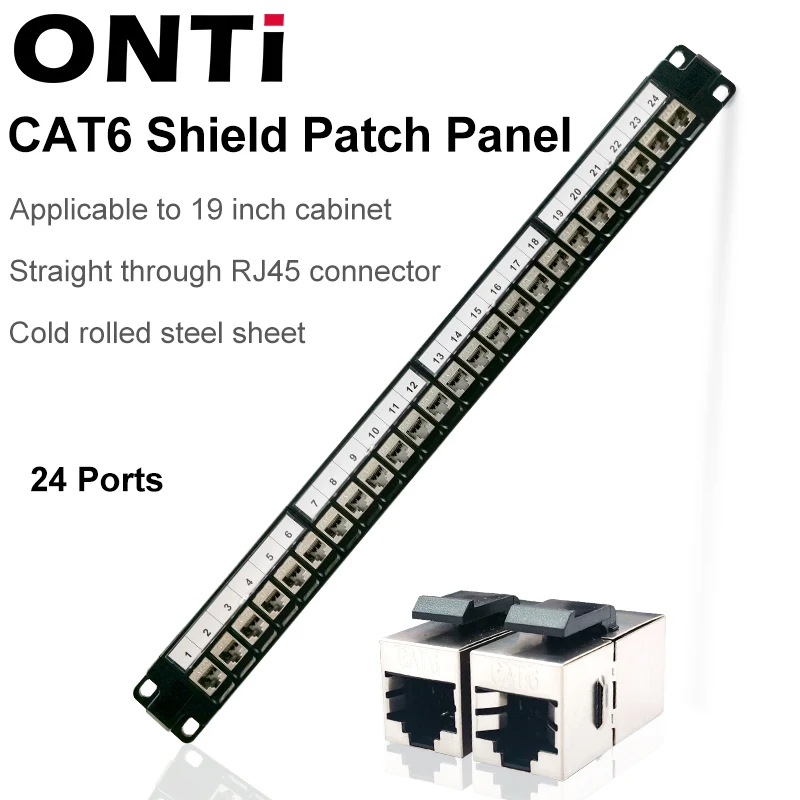 Patch Panel CAT6 RJ45 para Rack 19″ – Distribución de Red Ethernet