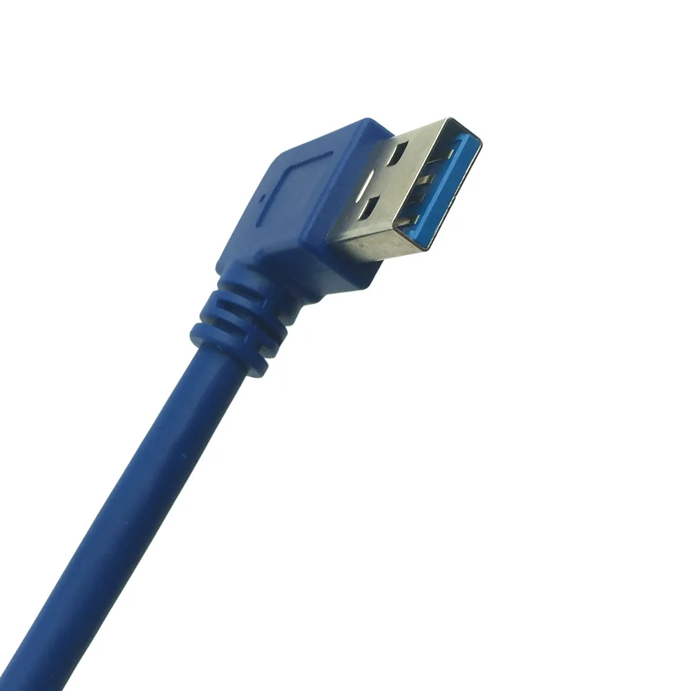 Cable de extensión USB USB 3.0 derecha/izquierda Cable de ángulo recto de 90 grados Adaptador macho a hembra 0,3 m - imagen 4