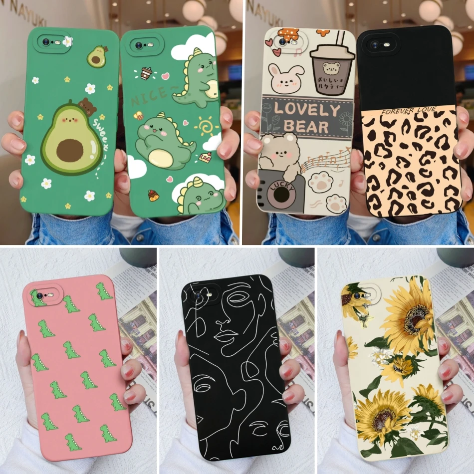 Funda de silicona líquida para OPPO A1K Realme C2, carcasa a prueba de golpes, protección de lente, funda de teléfono creativa para OPPO A1 K Realme C 2