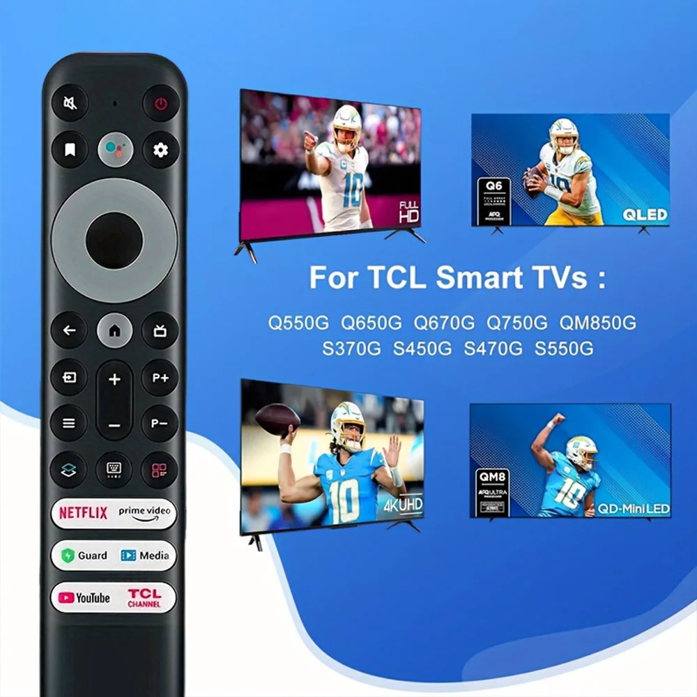 MRSVI Control remoto de repuesto RC902V para TCL Android TV Mini-LED QLED 4K UHD Smart TV con Netflix, Prime Video, YouTube - imagen 5