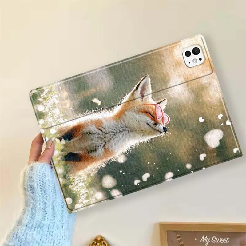 Animal zorro imagen bonita para iPad Pro Mini 1 2 3 4 5 6 7 7ta generación 12,9 10,5 13 11 7,9 8,3 M4 pulgadas funda para tableta - imagen 4