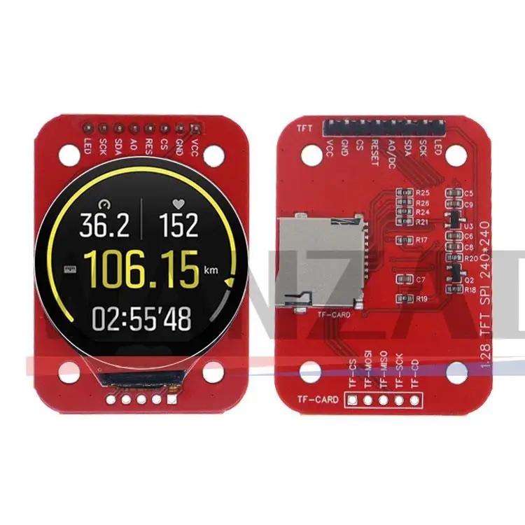 Pantalla TFT, módulo de pantalla LCD TFT de 1,28 pulgadas, controlador redondo RGB 240*240 GC9A01, interfaz SPI de 4 cables, PCB 240x240 para Arduino - imagen 4