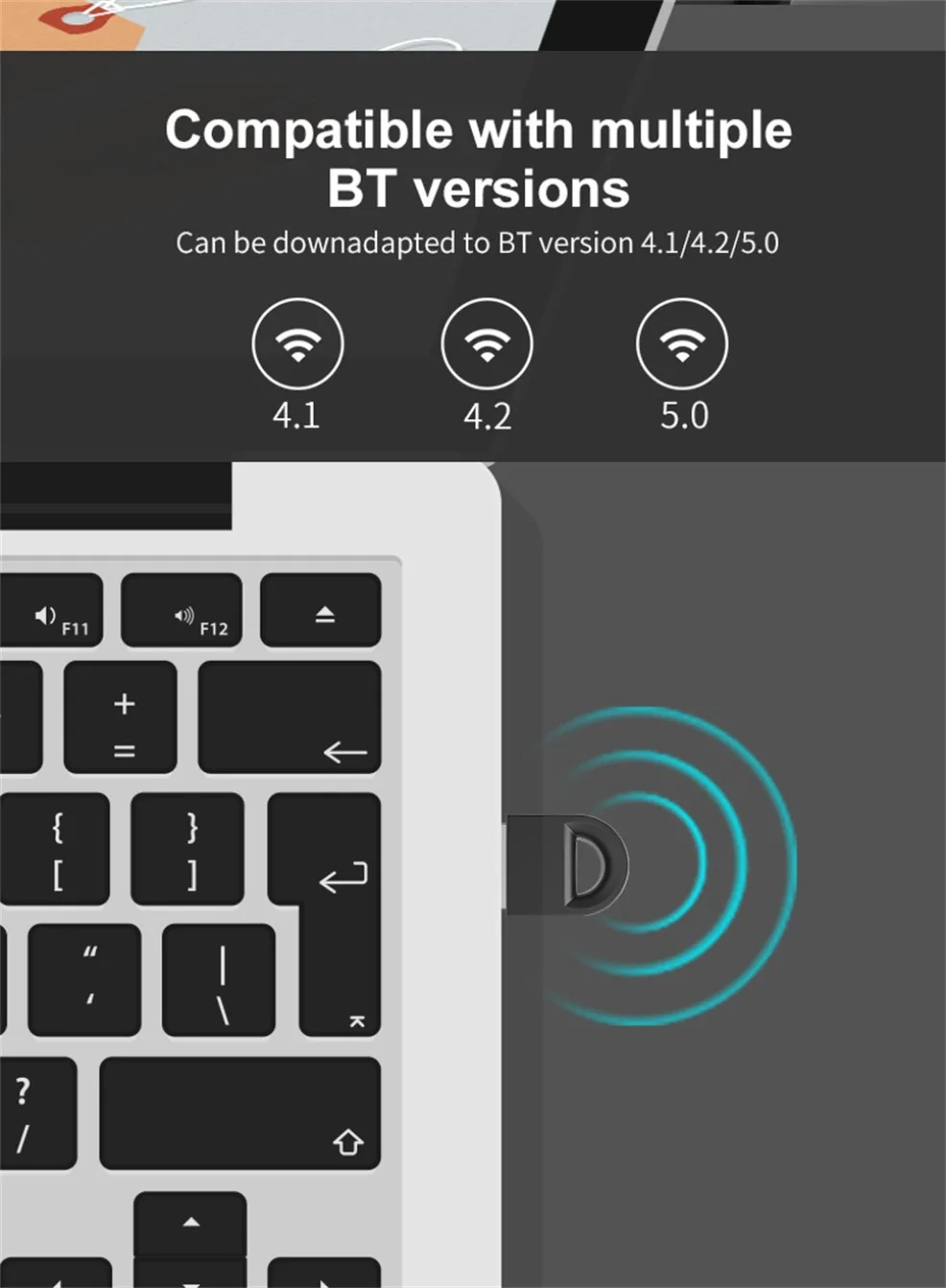 Adaptador Dongle USB Bluetooth 5,1, receptor para PC, altavoz, ratón inalámbrico, teclado, música, receptor de Audio, transmisor - imagen 3