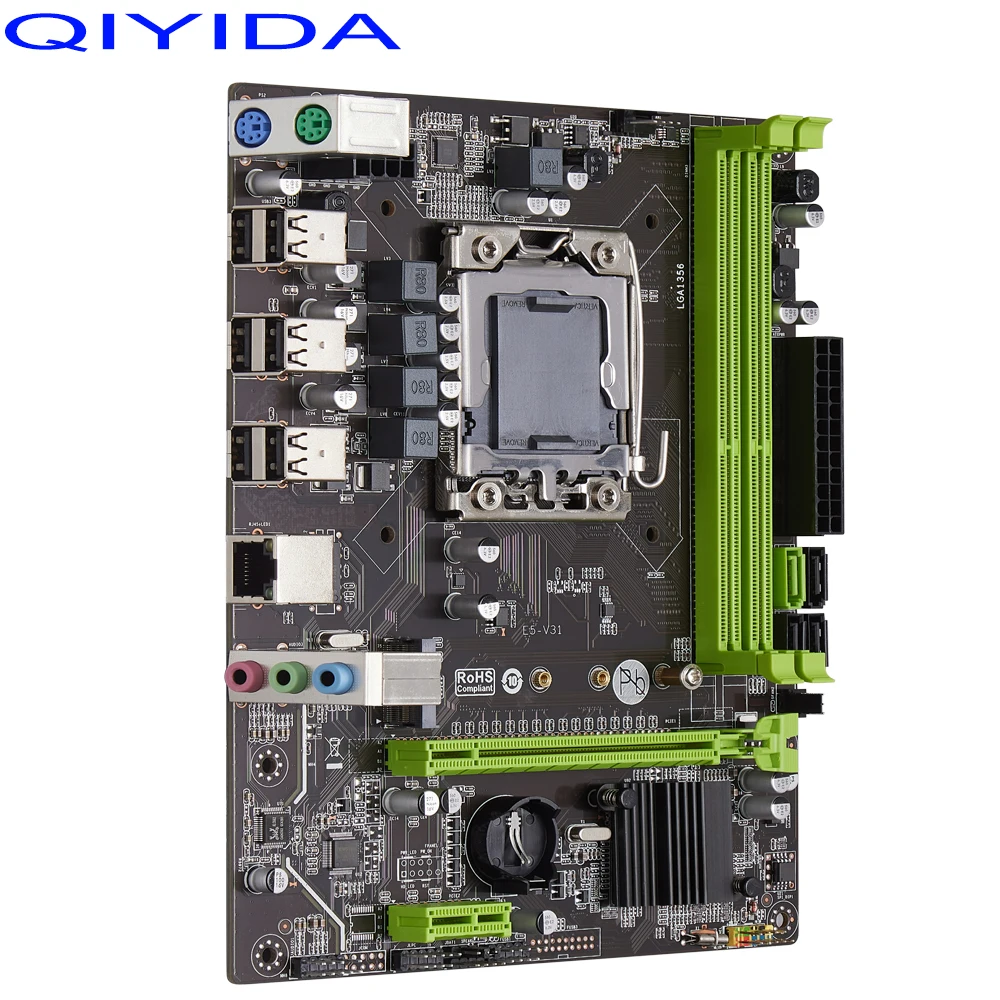 Juego de placa base Qiyida X79 E5 2420V2 2*8GB = 16GB conjunto de kit combinado de memoria DDR3 NVME SATA 3,0 M servidor ATX E5 V32 - imagen 3