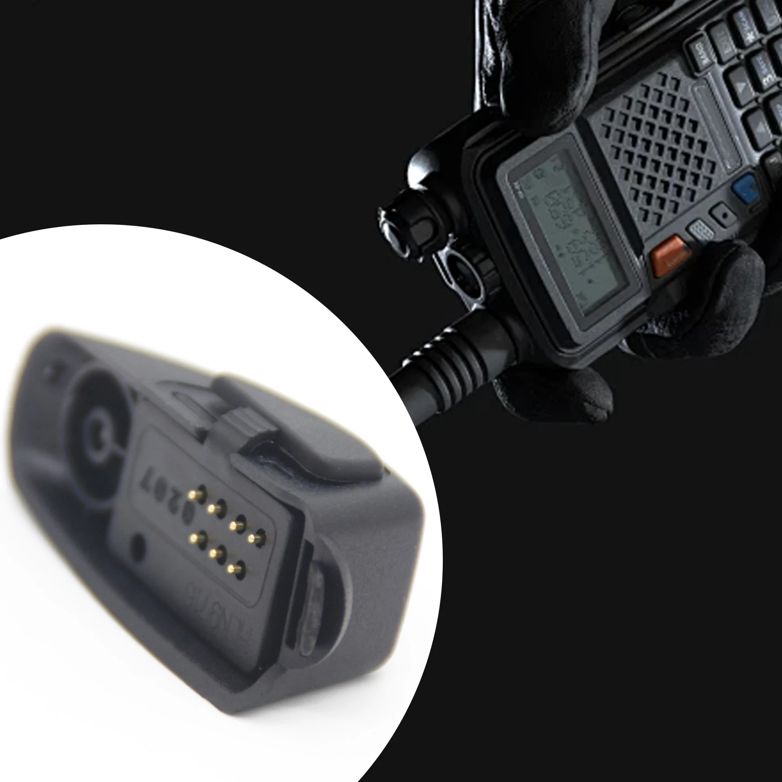 Adaptador de Radio Jack de 2 pines, adaptador de Walkie Talkie, adaptador de auricular de Walkie Talkie para Motorola GP328/338 GP340 380 - imagen 4