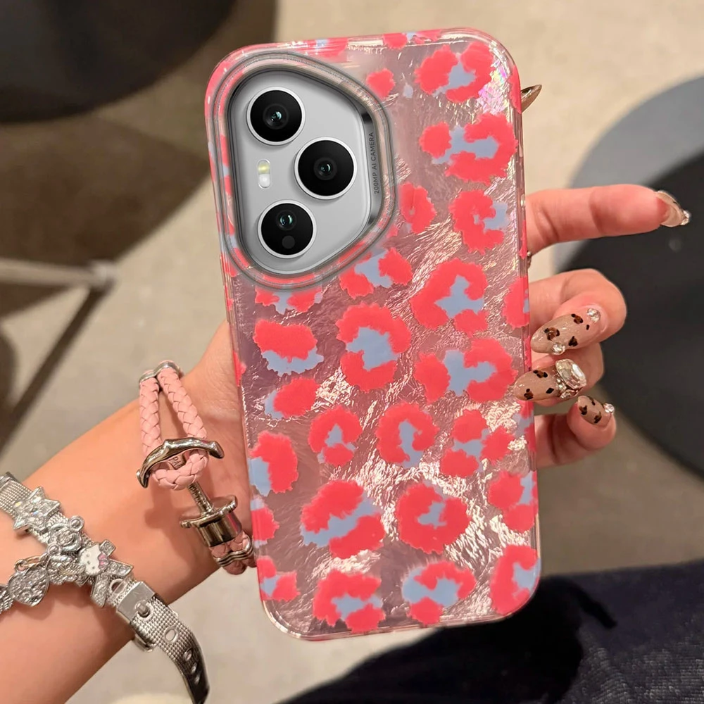 Funda de teléfono para mujer con estampado de leopardo rosa para Honor 400 200 90 Smart Pro Magic7 6 5 70 Lite X9a X9c X9b X8b X8a X8c X7c X6c X6b - imagen 3