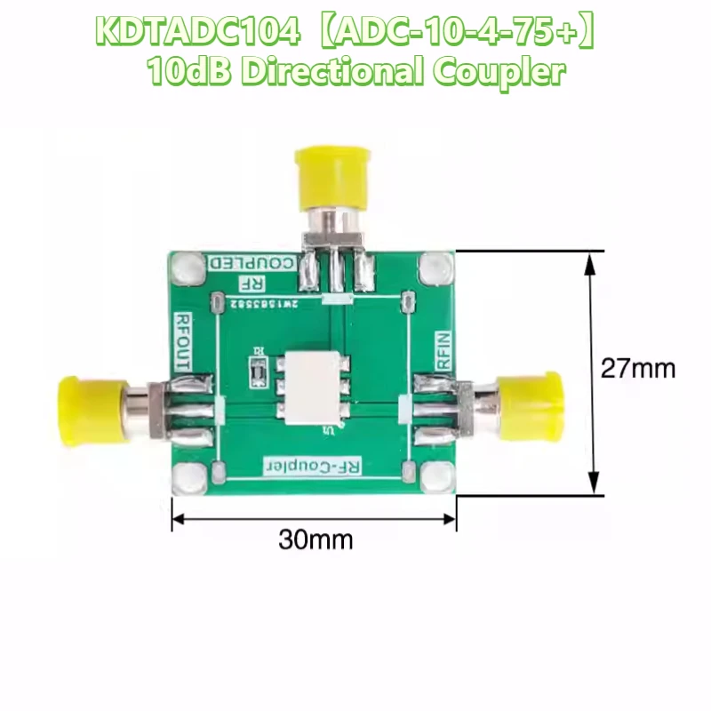 ADC-10-4-75 + Módulo acoplador direccional RF Acoplador de 10 dB Ancho de banda de 1,25 GHz 50Ω KDTADC104-008 - imagen 4
