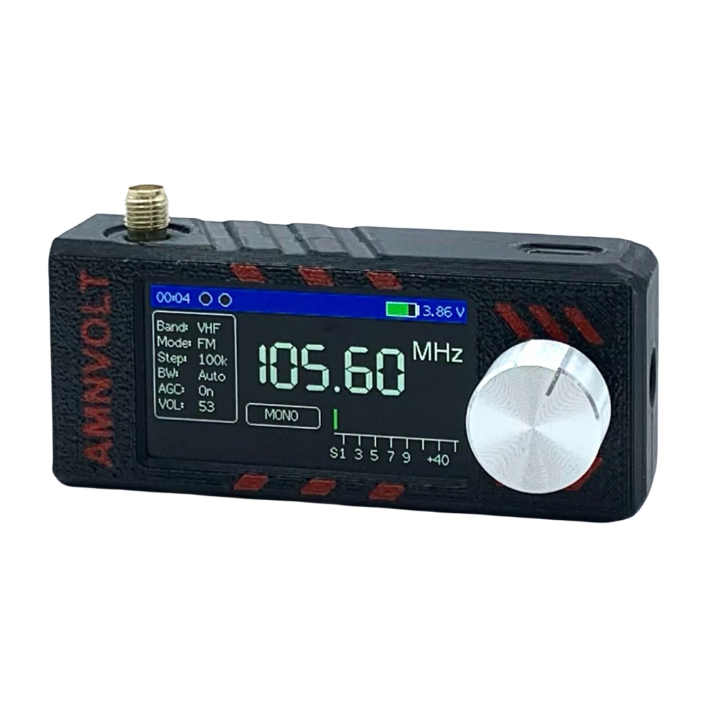 SI4732 0,5-108 mhz LSB USB AM FM/AM Radio 1,9 pulgadas pantalla IPS Mini Radio de bolsillo con antena HF SW MW VHF Radio portátil - imagen 5