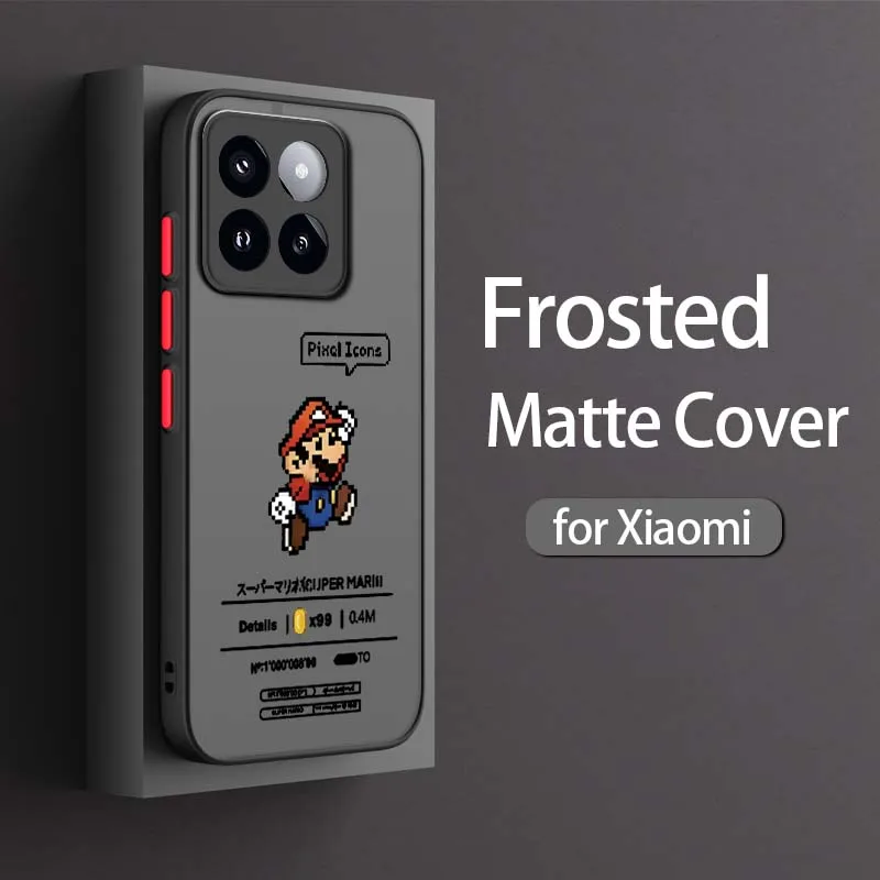 M-Marios arte Popular creativo para Xiaomi 14T 13T 13 12T 12 12S 11T 11 11i 10 10T Ultra Pro Lite funda de teléfono translúcida esmerilada - imagen 3