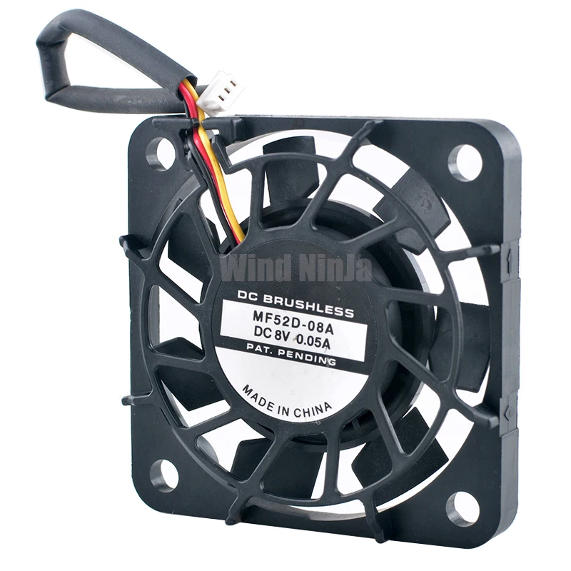 MF52D-08A Ventilador de refrigeración de 52 mm x 5,2 cm DC8V 0.05A Conector de 3 pines Operación silenciosa para sistemas de refrigeración de impresoras - imagen 3