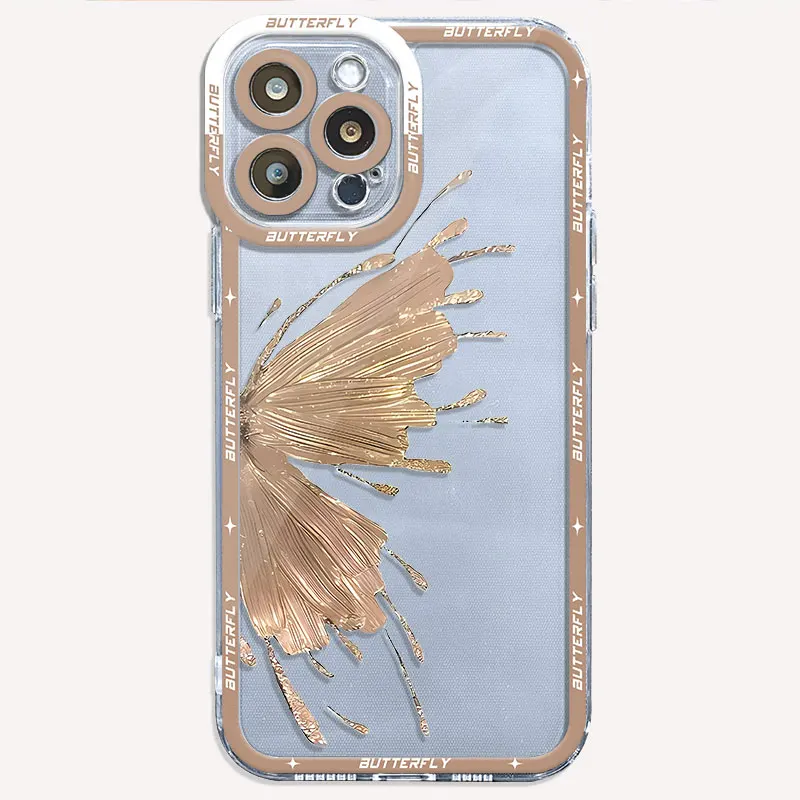 Funda para Xiaomi Redmi Note 12S 12 Pro Plus 5G 9S 10S 10 11S 9 11 Pro 10 hermosa mariposa arte trasero cubierta de silicona transparente - imagen 3