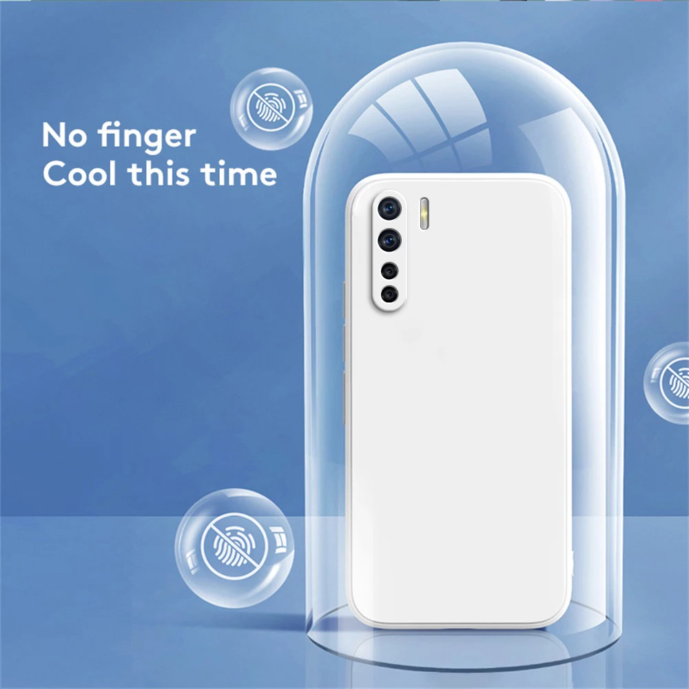 Funda blanda Original para cámara OPPO A91, Carcasa cuadrada de silicona líquida OPPOA91, Funda clásica de lujo de alta calidad - imagen 3