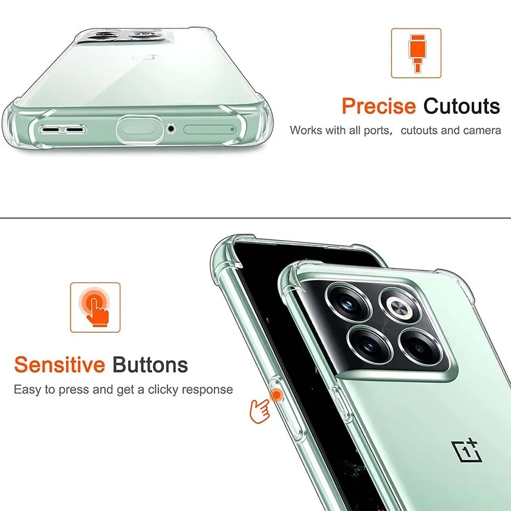 Funda transparente para OnePlus 10T 10R 1+ 11 11R One Plus 6 6T 7 7T 8 8T 9 10 Pro 9R 9RT cubierta de silicona a prueba de golpes - imagen 5