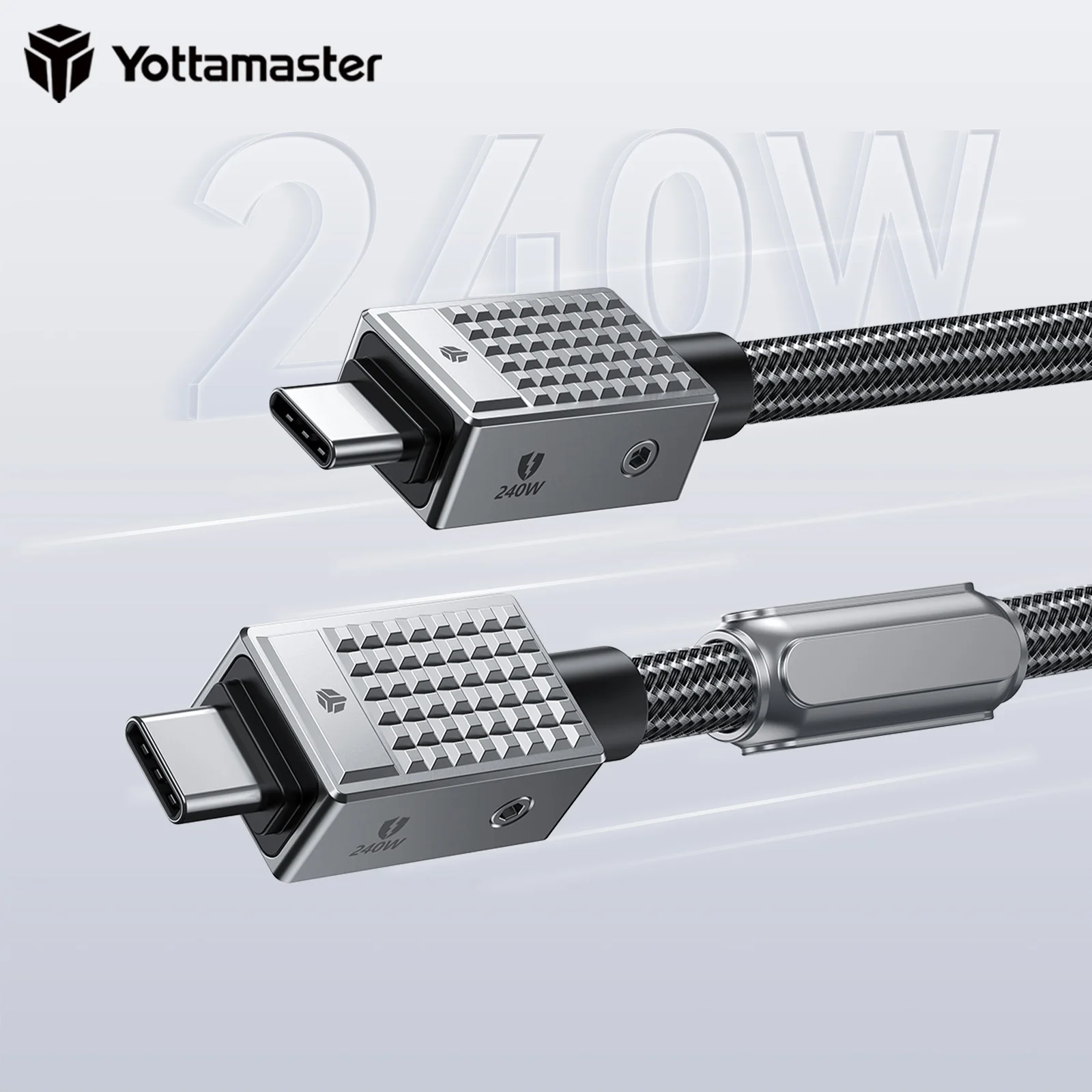 Yottamaster-Cable de carga rápida PD 240W 40gbps para ordenador portátil, tableta, teléfono, PD240W QC3.1 48V/5A(MAX) 8K @ 60Hz