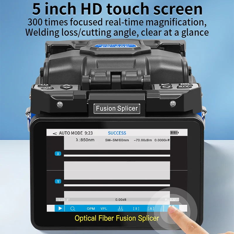 COMPTYCO FS-60E/L-90C empalmador de fusión de fibra óptica pantalla táctil multilingüe SM MM máquina de soldadura de núcleo de fibra incorporada OPM VFL - imagen 3