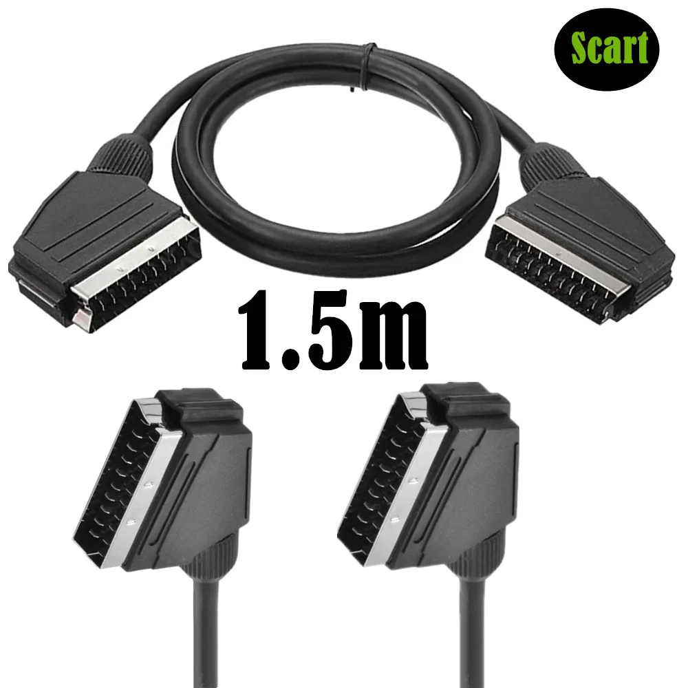 Cable Scart RGB, Cable Scart RGB de 21 pines, Cable de enlace de datos macho a macho, Cable Scart para convertidor de vídeo Scart Samsung TV
