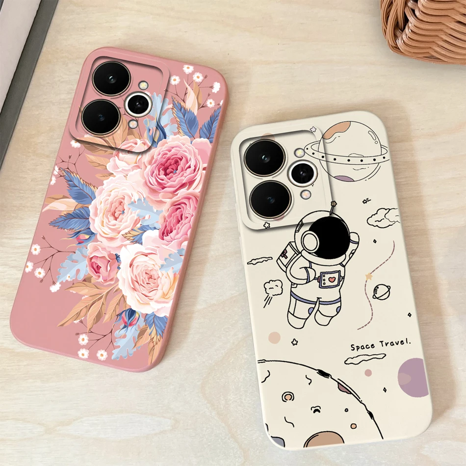 Funda para Realme 15 Pro 5G flores lujosas mejora protección de lente contraportada para Realme15 Pro carcasa de teléfono de silicona líquida suave