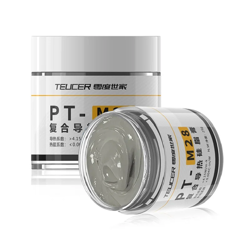 TEUCER PT-M28 grasa térmica compuesta grasa de silicona conductora térmica disipador de calor compuesto Cpu ordenador CPU yeso térmico - imagen 2