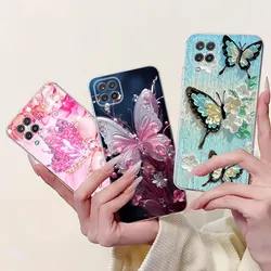 Funda Silicona Transparente Samsung Galaxy A12/M12/F12 Mariposa