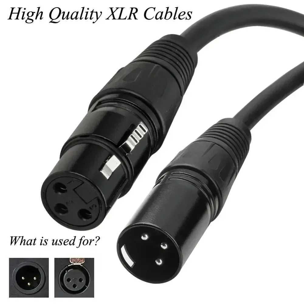 Cable XLR OFC Macho-Hembra para Micrófono y Mezclador