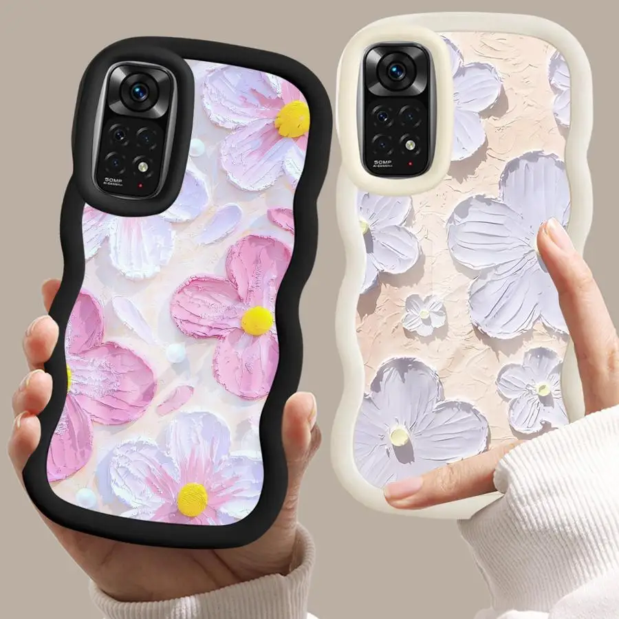Funda de teléfono suave para Xiaomi Redmi A3 9T 10C A1 + A2 Plus 14C A5 13C 10A 9C 12C hermoso patrón de flores de dibujos animados
