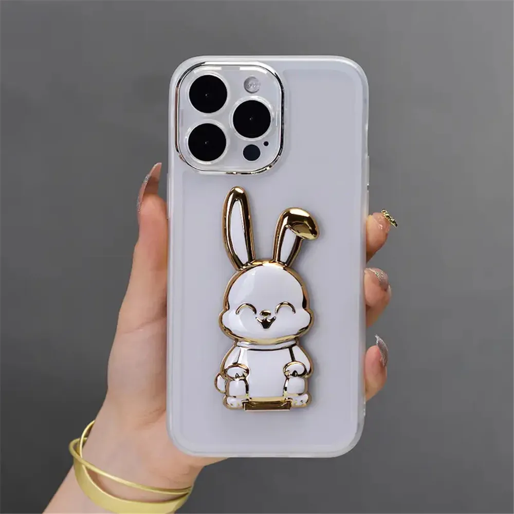 Funda de teléfono con soporte de conejo para Huawei Honor 200 Pro, X6B, X8B, X6S, X6A, X7A, X8A, X9A, funda de silicona suave, Honor 200 Lite - imagen 3