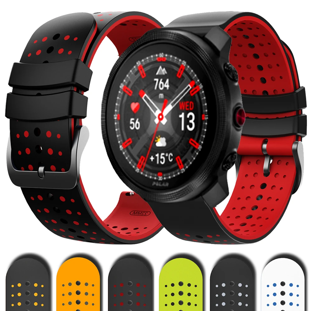 Correa de silicona de 22mm para Polar Grit X X2 Pro Titan, pulsera suave transpirable para reloj inteligente Polar Vantage M M2 M3 V3