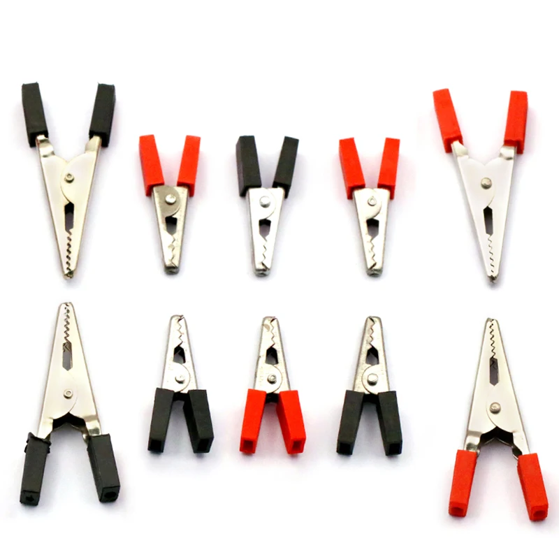 Abrazadera de prueba de cocodrilo, multímetro de electricista, suministro de energía, alambre, hierro conductor, 10 piezas - imagen 3