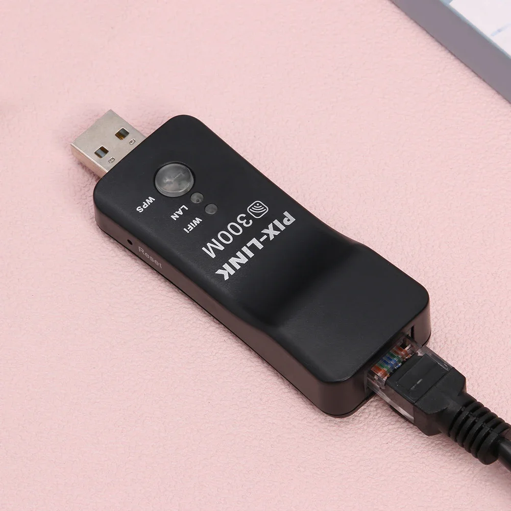USB TV WiFi Dongle Adapter 300Mbps Universal Wireless Receiver Network Card RJ45 - imagen 4