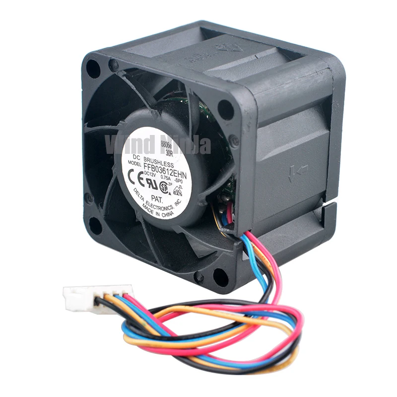 FFB03612EHN ventilador de refrigeración de alta velocidad para fuente de alimentación del servidor, rodamiento de bolas Dual, 3,6 cm, 36mm, 36x36x28mm, DC12V, 0.75A, 4 pines - imagen 4