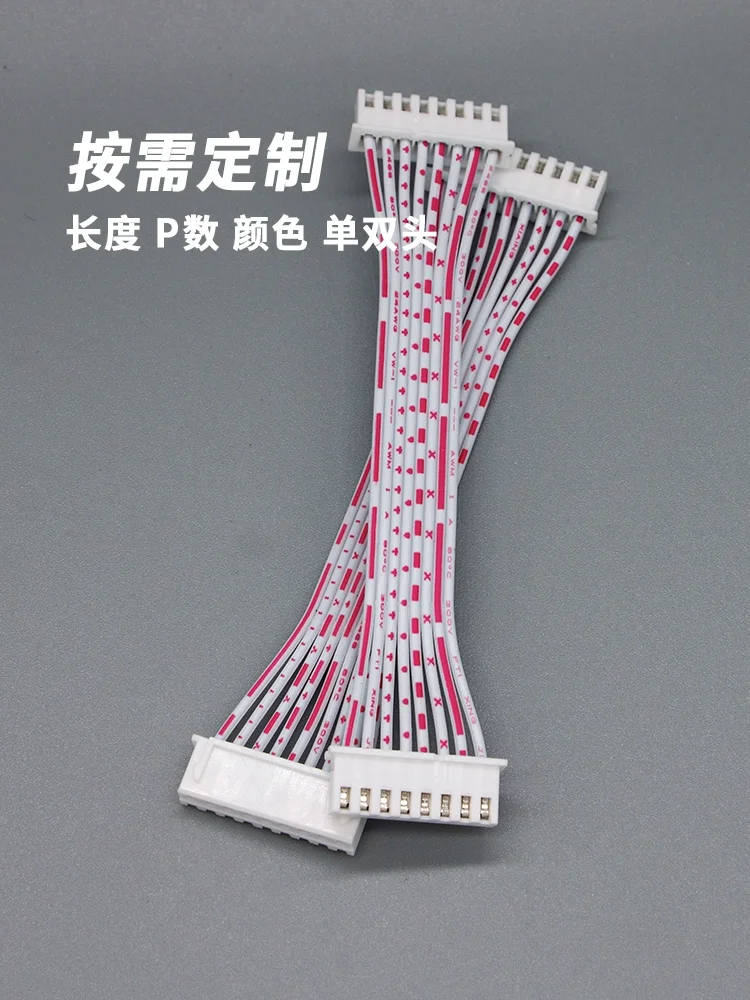 Cable de Terminal de enchufe hembra, Conector de Cable JST de cabeza única/doble, color rojo y blanco, 5 piezas, XH2.54 XH, 2,54mm, 2/3/4/5/6/7/8/9/10P/12 pines línea - imagen 4