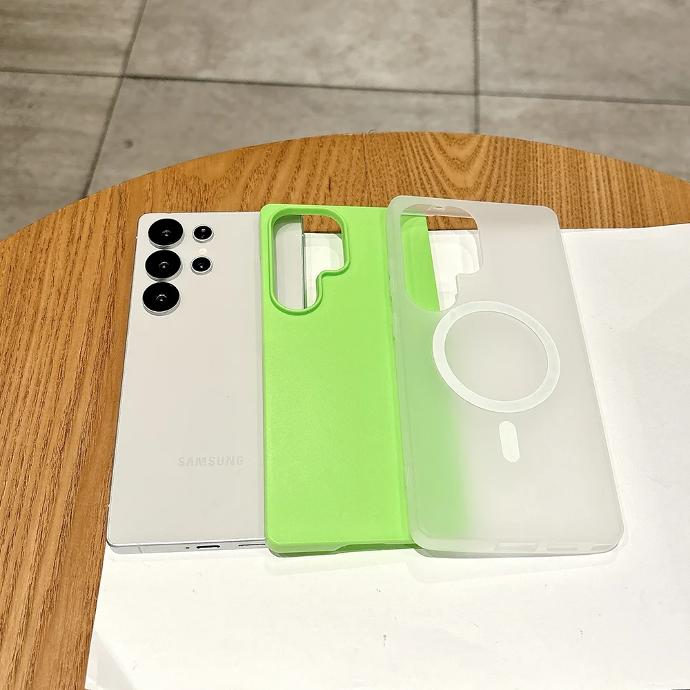 Funda a prueba de golpes 2 en 1 de grado militar para samsung s25 ultra 24 23 plus a16 a55 a54 Color caramelo silicona magnética Magsafe suave - imagen 3