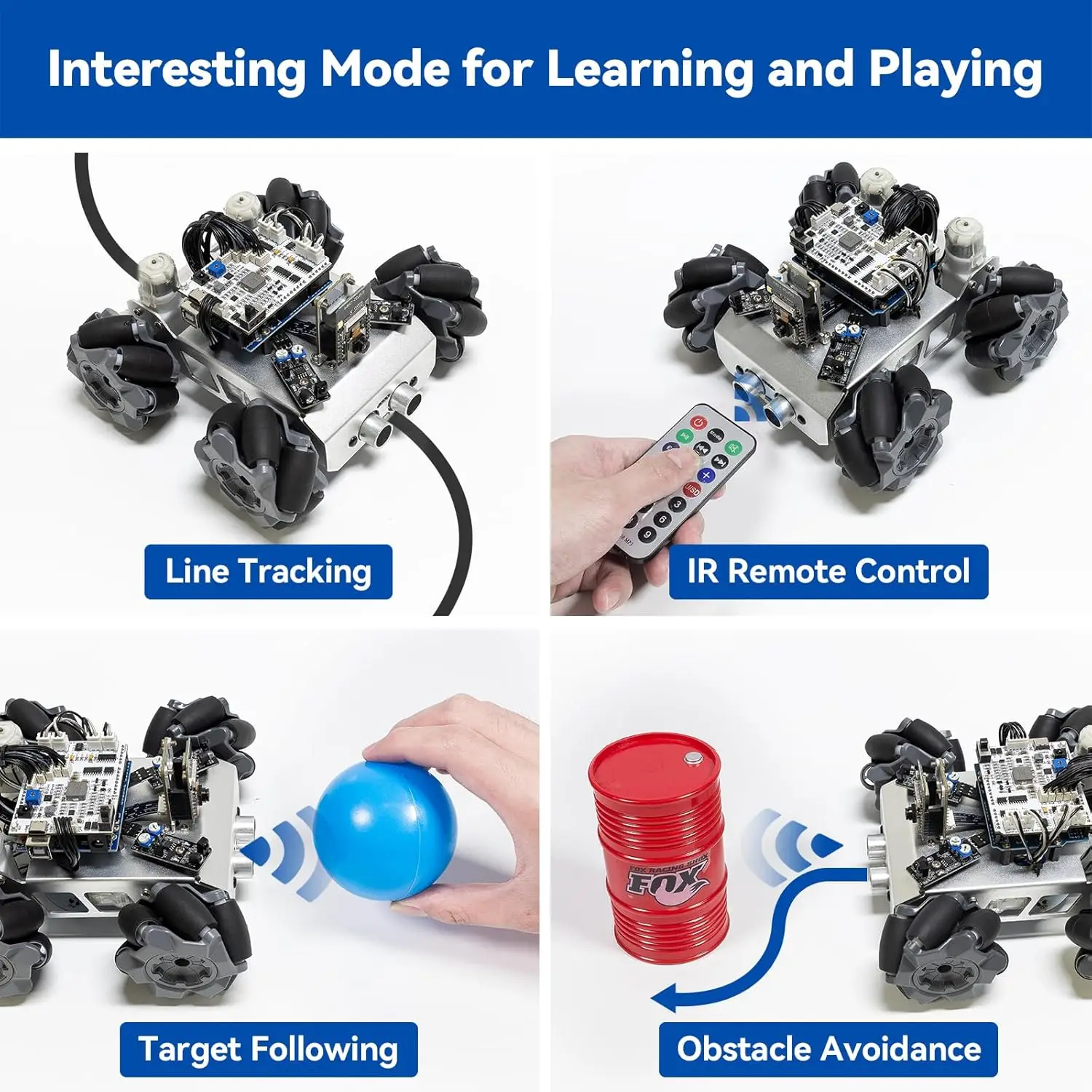 SunFounder Smart Robot Car Kit Compatible con Arduino UNO R3, FPV, ESP32 CAM, APP Romote Control, Kit robótico de juguete educativo f - imagen 4
