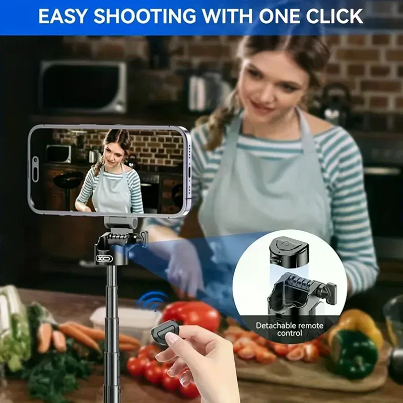 Palos de Selfie magnéticos para teléfono inteligente, Mini trípode telescópico 3 en 1, soporte para teléfono para transmisión en vivo Vlog, palo retardador - imagen 4