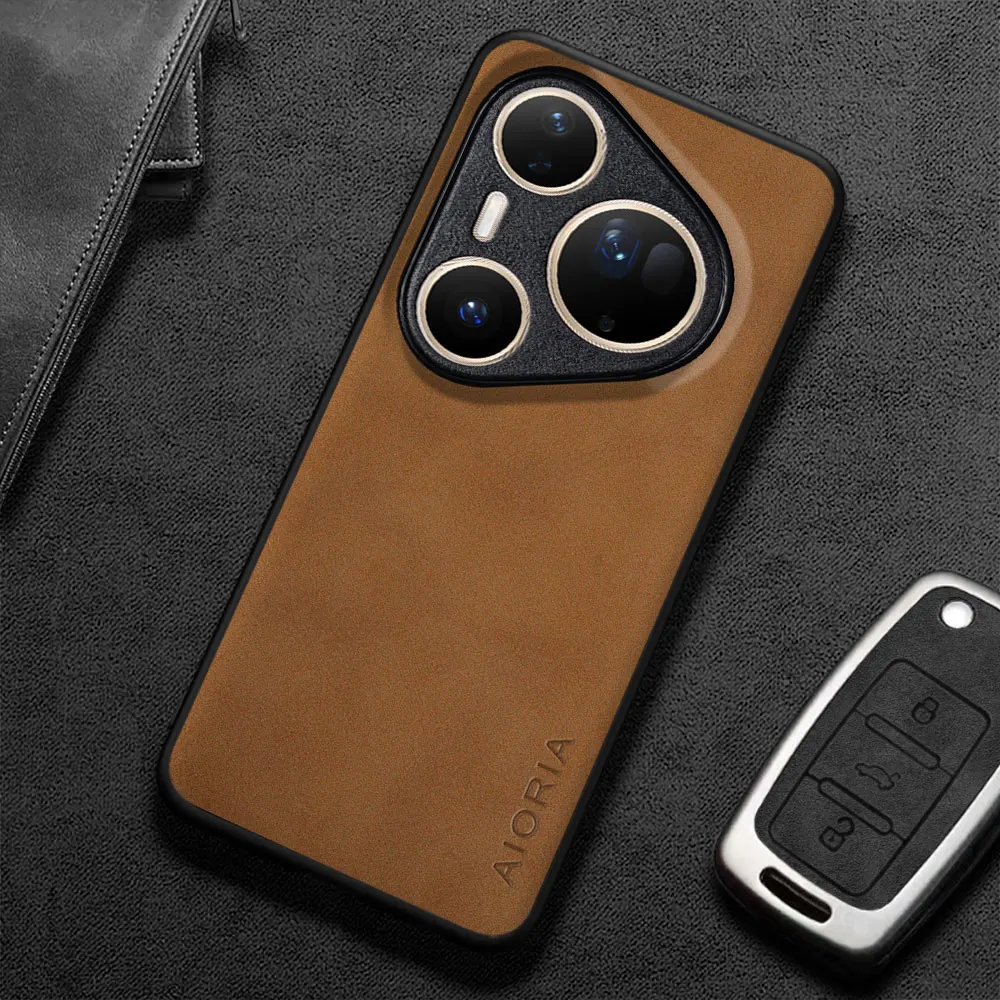 Para HUAWEI Pura 80 Ultra Pro funda Capa nueva elegante funda de teléfono de cuero PU para huawei pura 80 pro funda coque funda - imagen 3