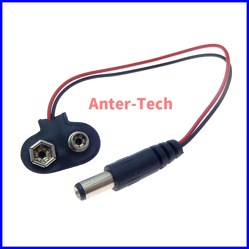 5 uds 9V botón de batería Cable de alimentación hebilla de batería broches conector de Cable de alimentación DC para conector Jack DIY