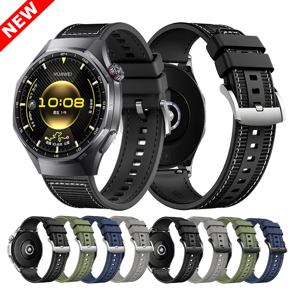 Correa oficial de 22mm para Huawei Watch GT6 pro, correa compuesta de nailon de 46mm para Huawei Watch 5 4/GT6 5 4 3 2 46mm/GT5 4 Pro