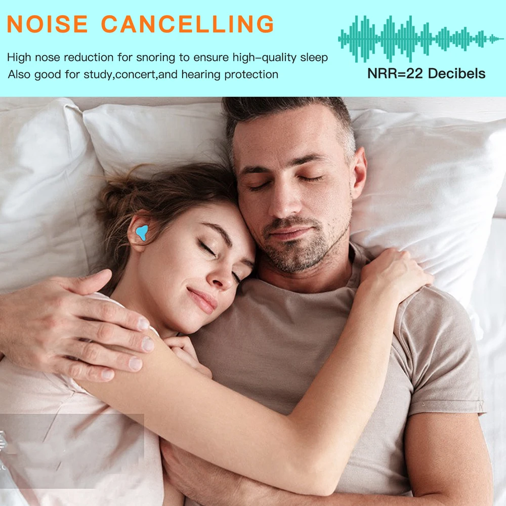 Tapones para los oídos de silicona para dormir, protección para los oídos, anticancelación de ruido, aislamiento acústico, reutilizables, 12 piezas - imagen 5