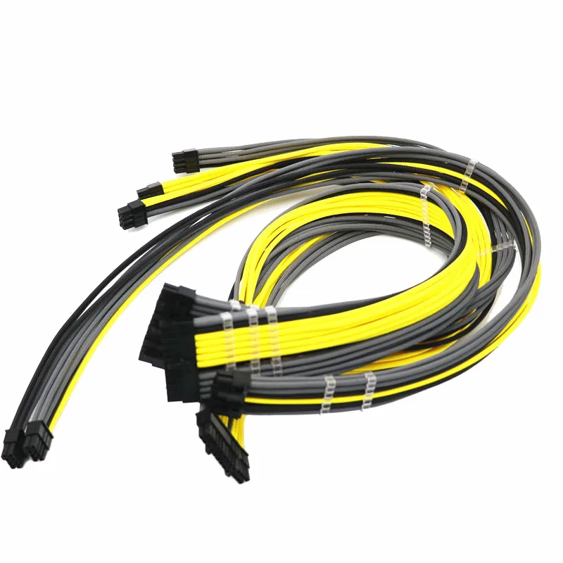 Kit de Cable Modular PSU personalizado para Seasonic Corsair CoolerMaster Silverstone, placa base, 24 Pines, CPU, 8 pines, GPU, 8P, 6P, Cables Sata IDE - imagen 3