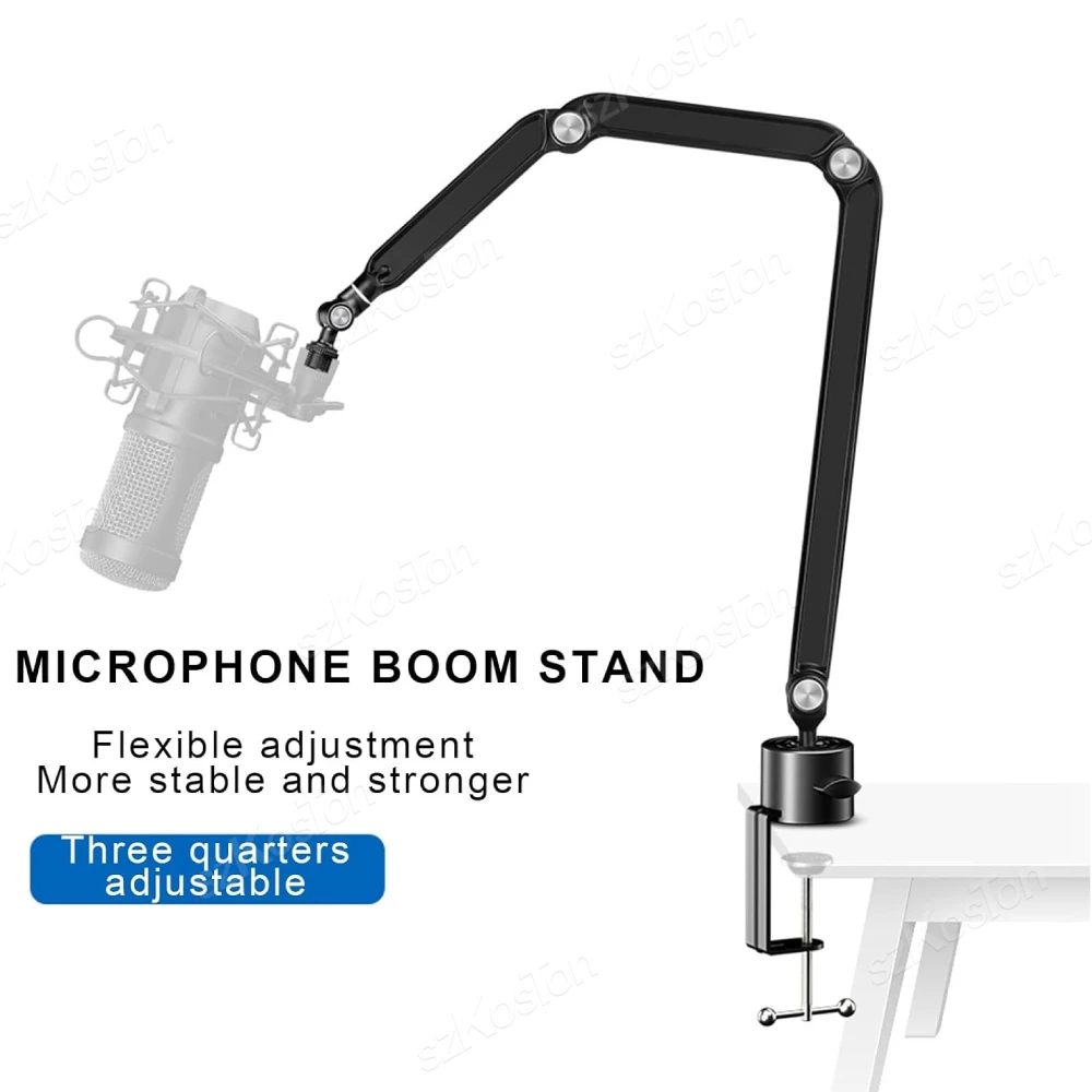 Soporte de micrófono ajustable para estudio de grabación de Streaming, brazo de pluma para micrófono azul Yeti Shure SM7B AM8 A8 A6V K688 K669